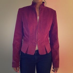The Limited Mulberry Corduroy Peplum Blazer